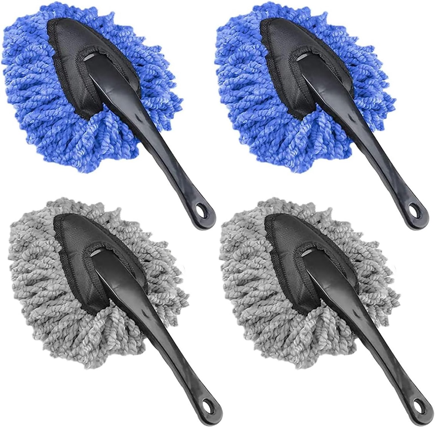 Car Duster - 4 stuks - Microfiber - Ergonomische handgreep - Voor auto en huis - Homevero