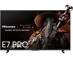 Hisense 55E7S PRO SmartTV - 55 inch - 4K Hi-QLED - 2026 - Native 144Hz Game Mode - Hi-QLED Colour - Built-in Subwoofer - AI Picture - AI Smooth Motion - AMD FreeSync Premium - Dolby Vision Atmos