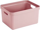 Sunware Sigma Home opbergbox 32L – 44,5x34,5x24,3 cm – Roze – BPA-vrij plastic, stapelbaar (deksel apart verkrijgbaar) – stijlvolle opbergmand voor kinderkamer & woonkamer