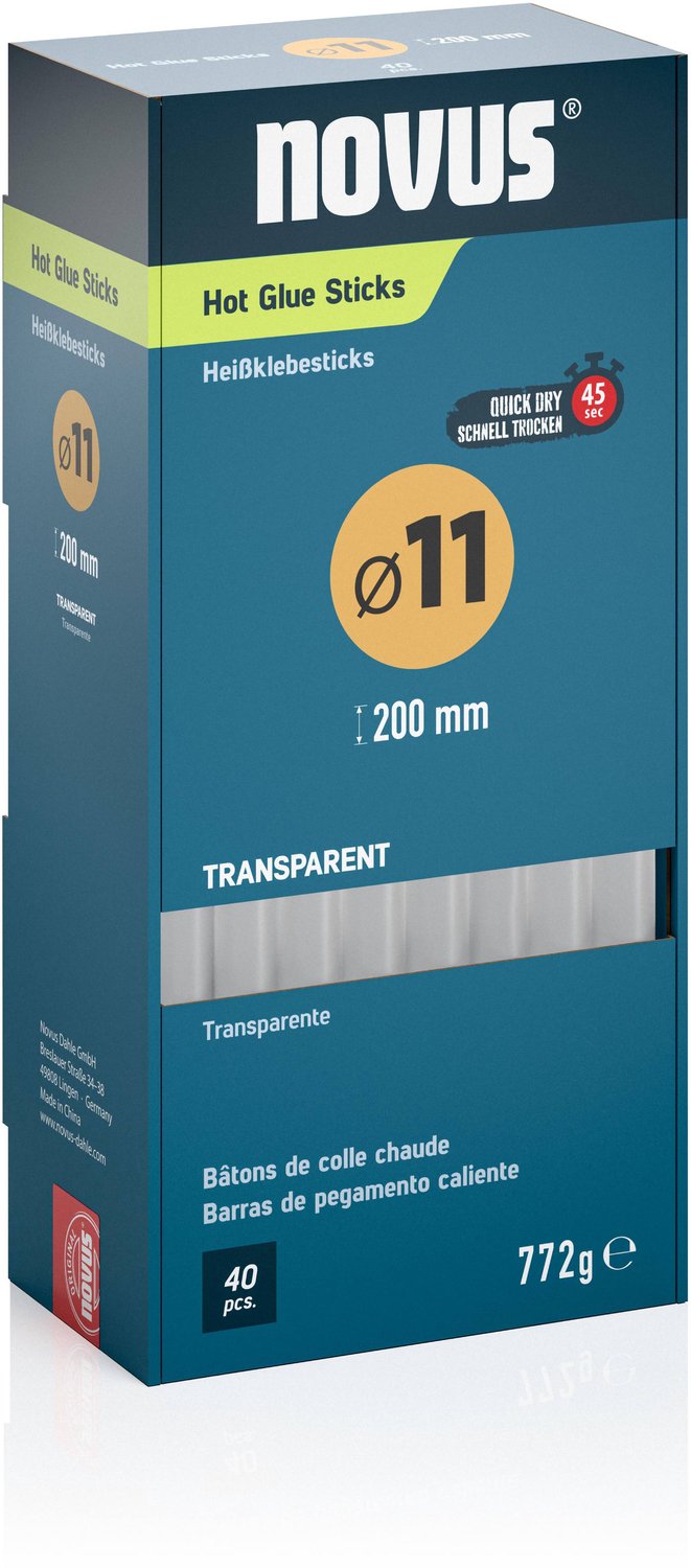 Novus Lijmpatronen 11 mm transparant - 40st