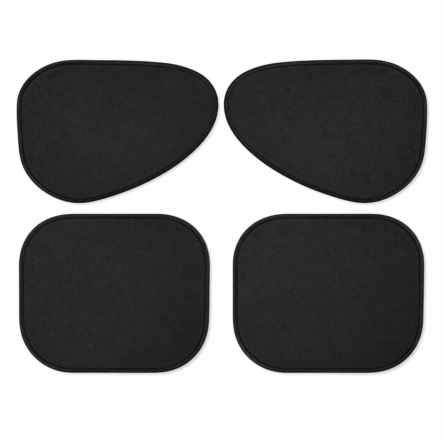 Joiride - Zonnescherm Auto - Statische Hechting - Set van 4 Stuks - Zonwering Autoruit & Zijruit voor Baby en Kind - Zonder Zuignappen - Zwart - SHADEORA