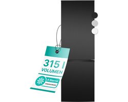 Bomann KG 7357 - Koel-vriescombinatie - 315 Liter - Energieklasse C - 40 dB - Dark Inox Look