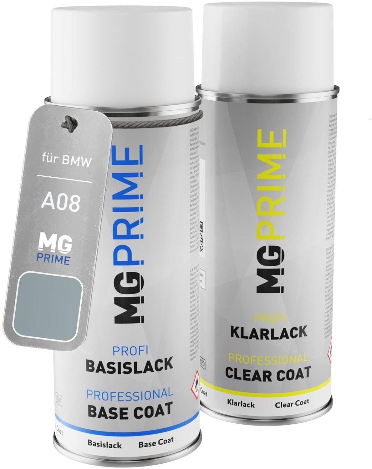 Spuitbus Autolak Set voor BMW A08 Silbergrau Metallic 400 ml