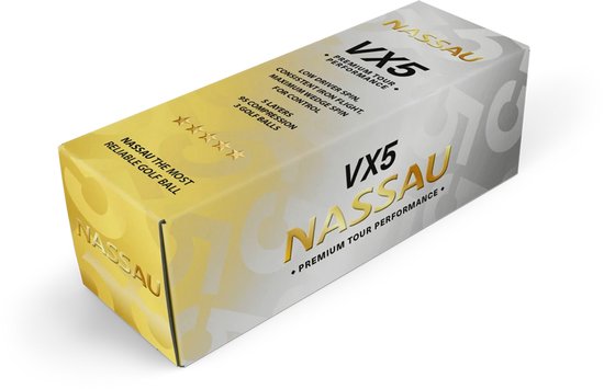 Nassau VX5 - Golfballen - 12 stuks - Wit — afbeelding 3