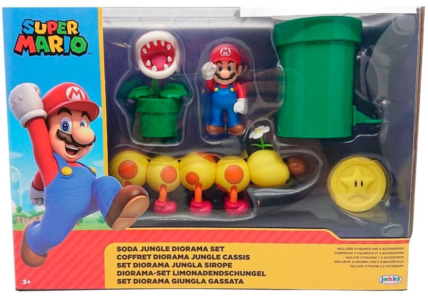 Super Mario Soda Jungle Diorama Speelset – Mario Speelfiguren & Accessoires – Vanaf 4 Jaar - Sint of Kerst Kado