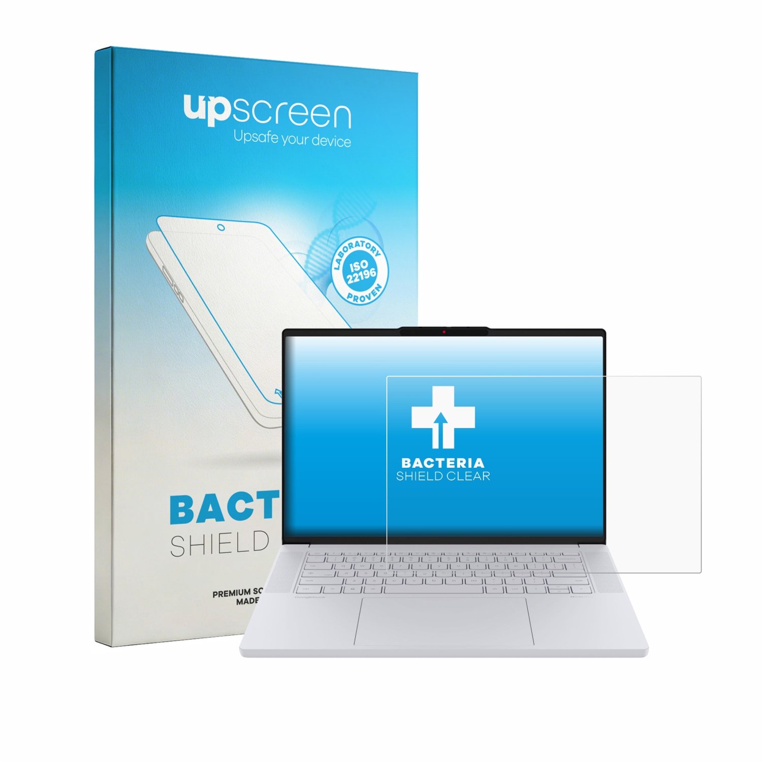 upscreen - Screenprotector voor Lenovo Googlebook 15 - Folie Beschermfolie transparant antibacterieel