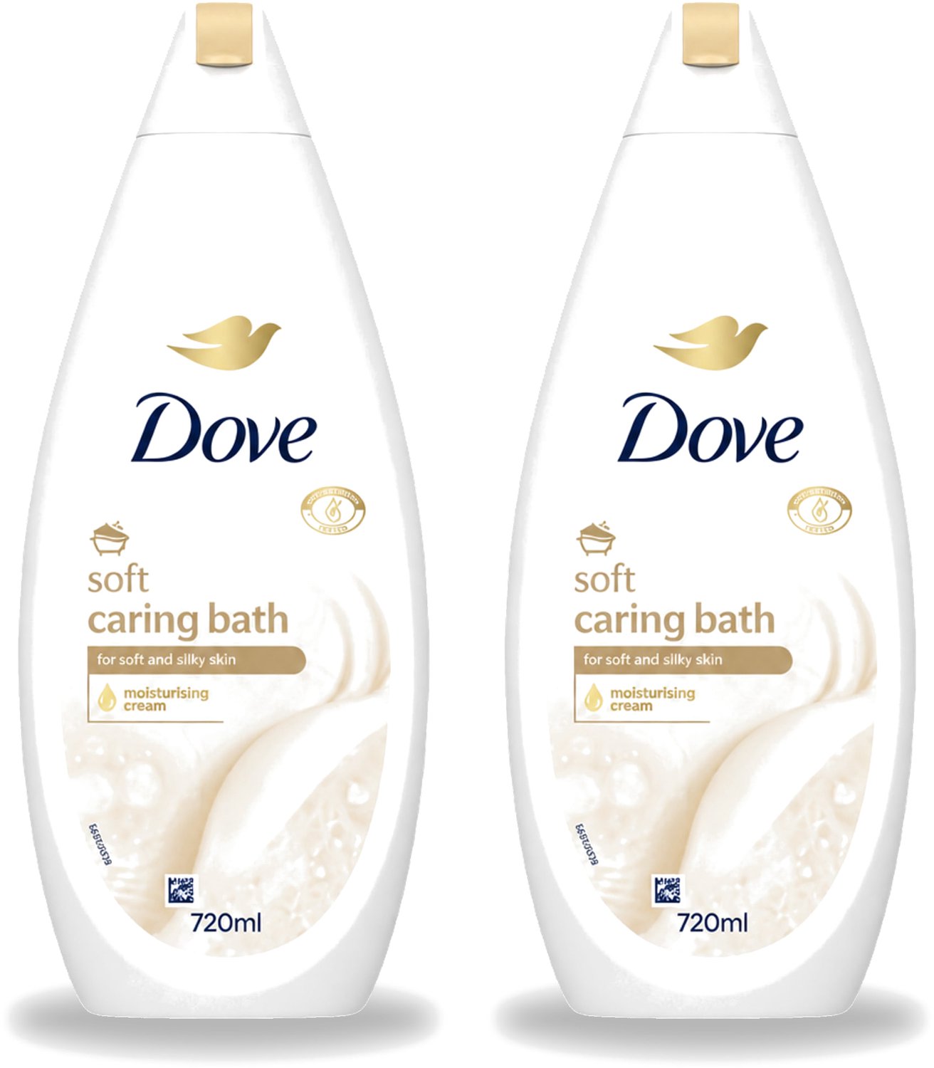 2 x Dove – Badcrème – Soft – 720 ml - Voordeelverpakking - 2 stuks