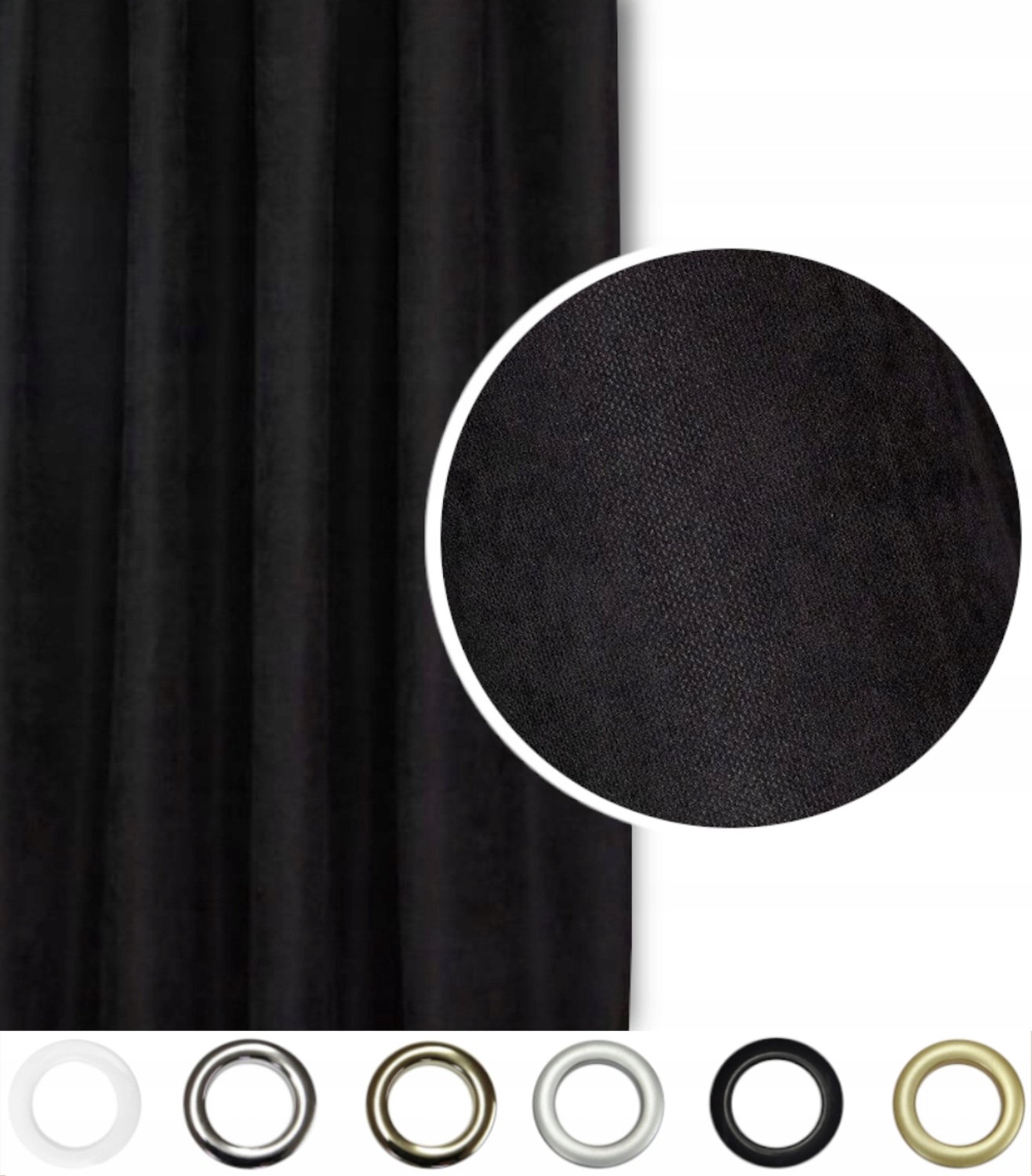 PRESTIQUA EFE Verduisterende Gordijn Zwart 50x205 cm - Stijlvol en Praktisch