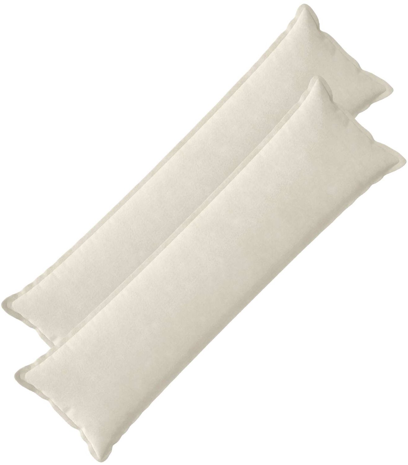 vidaXL Dekenkussen - 2 - st - HOUTEN - Crèmekleurig - 40 - x - 145 - cm