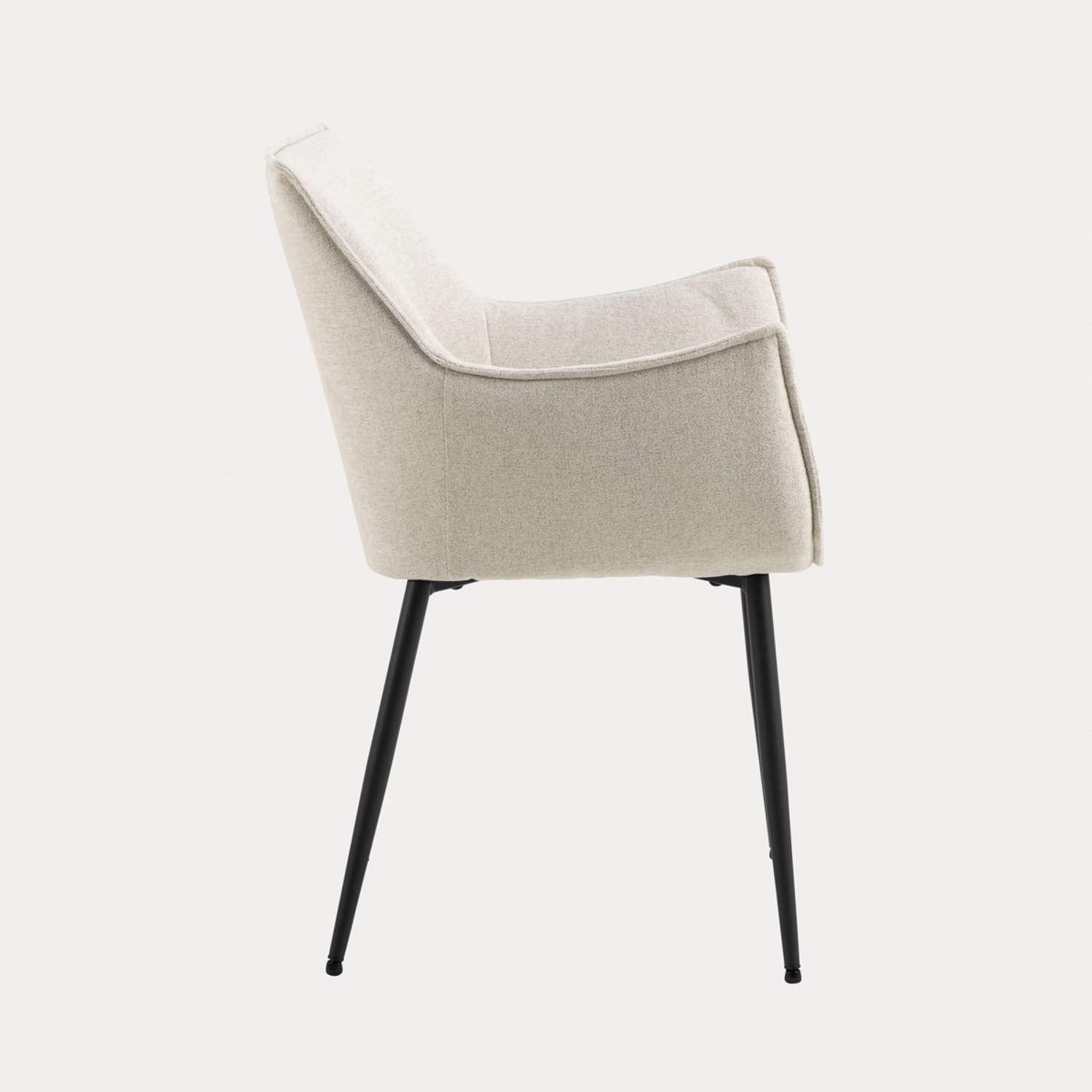 Giga Living Eetkamerstoel Bornholm met Armleuning Beige - Giga Living