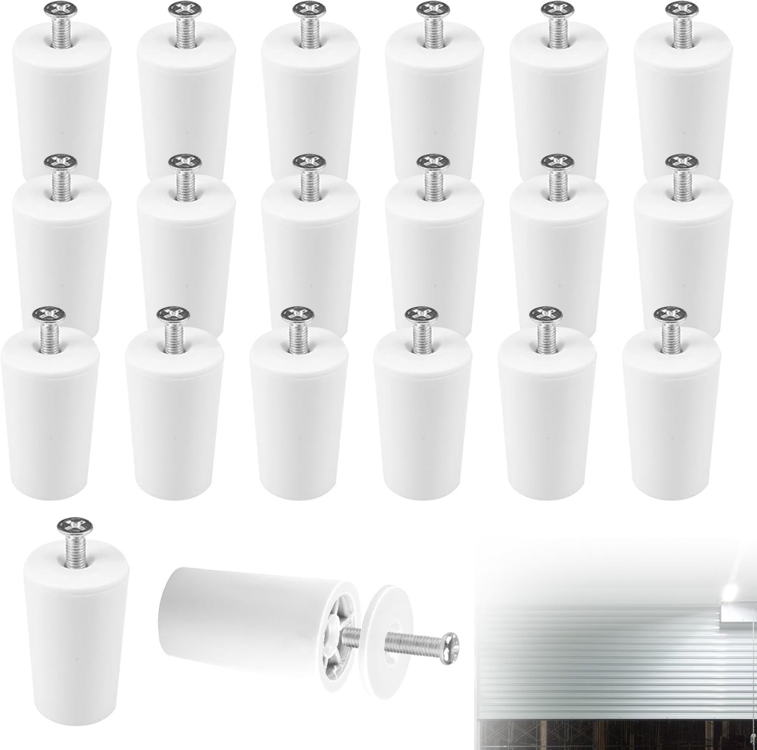 Set van 20 Roller Shutter Stoppers met Schroeven en Ringen