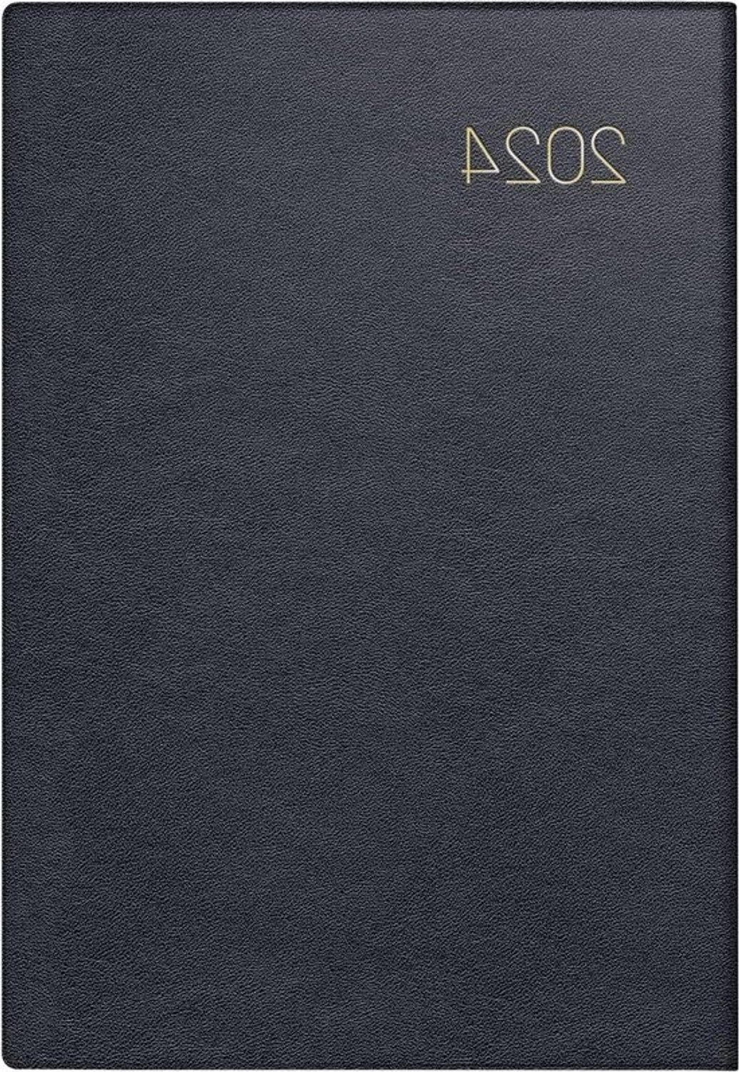Weekkalender 2024 - Agenda-inleg - Afspraken plannen - Voor ringband - 76 x 112 cm - Zwart