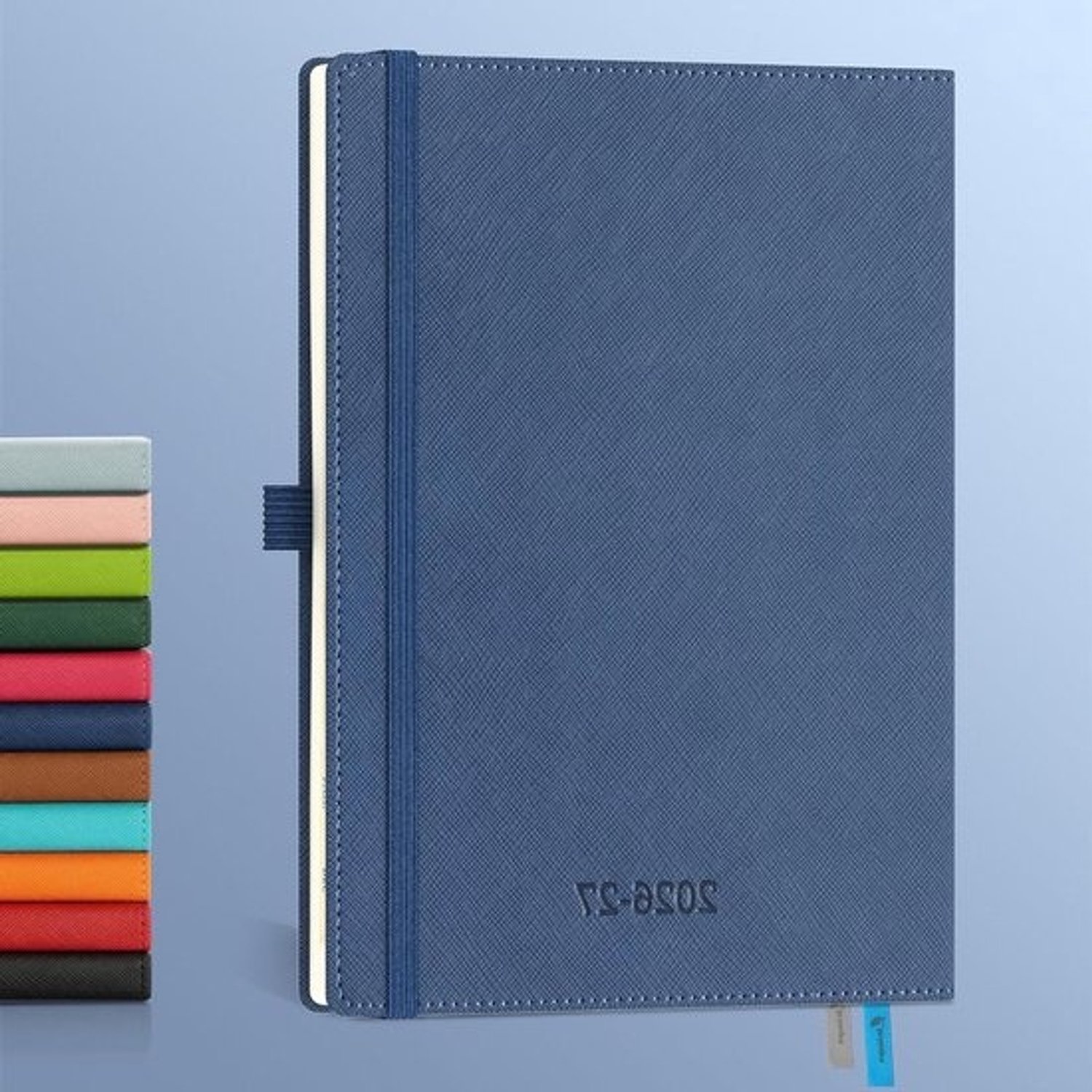 Agenda - 2026–2027 - Weekplanner - notitieboek - Voor jaarplanning - 18 maanden - A5-formaat - Donkerblauw