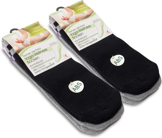 4 Paar Antislip Sokken met Massagedemping - Yoga & Pilates — afbeelding 5