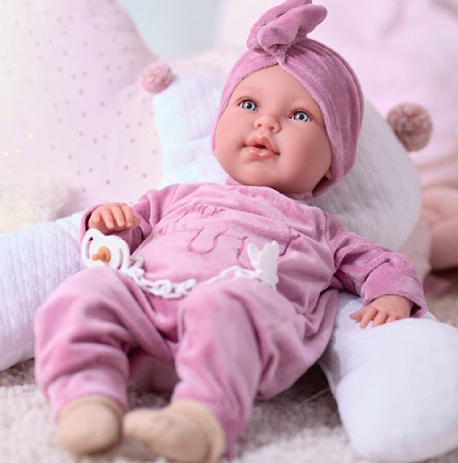 Llorens soft body babypop 42 cm met geluid kussen en speen