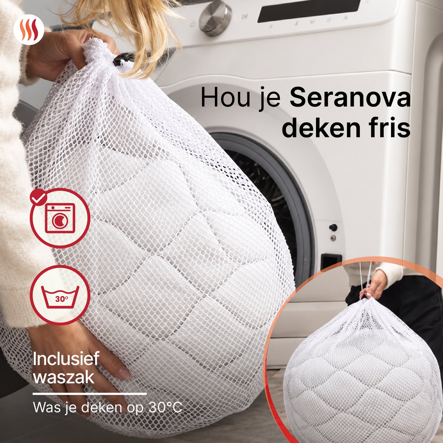 Seranova Elektrische Onderdeken XL - 190 x 90 cm - 1 Persoons Warmtedeken - met Hoekelastieken - Verwarmingsdeken - 3 Warmtestanden - met Timer - Wit – foto 4