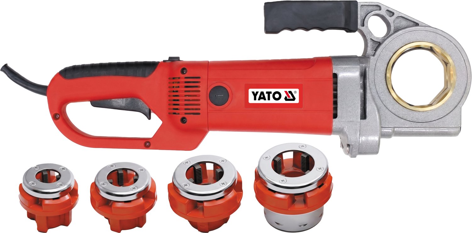 YATO YT-29011 Elektrische Pijpsnijder & Draadsnijmachine 2230W - Inclusief 4 Snijkoppen (1/2", 3/4", 1", 1 1/4") - Met Buisklem & Koffer - Draadsnijder voor Stalen Buizen