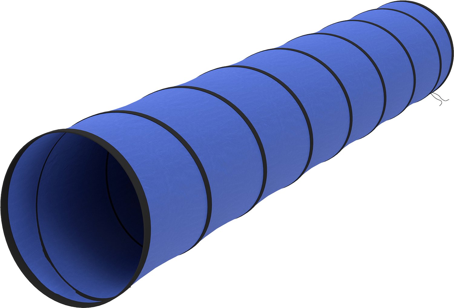 Behendigheidstunnel voor honden 50×50×300cm blauw, Oxfordstof, hondentrainingstunnel, opvouwbaar en compact op te bergen, buitentunnel voor spelen en trainen, met draagtas, geschikt voor kleine en middelgrote honden, voor binnen en buiten