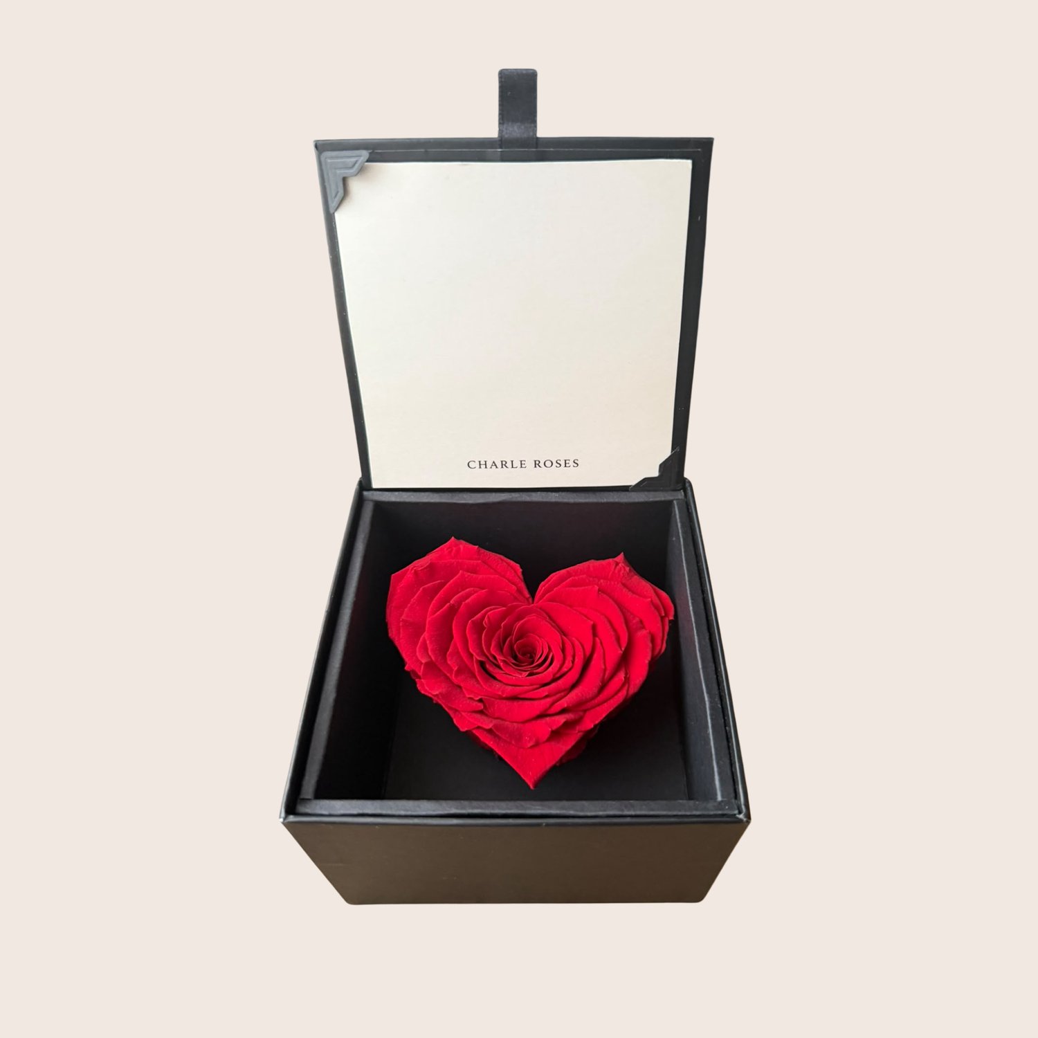 Charle Roses Heart - Houdbare Roos in Hartvorm - In Luxe Geschenkdoos - Valentijn Cadeau