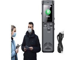Digitale spraakrecorder - Audio-opnameapparaat - Vergaderingen en colleges - DSP-ruisonderdrukking - 10x2.1x1.2cm