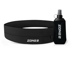 ZONE2 Belt Zipper - Inclusief Soft Flask 300 ML - XS/S - Zwart