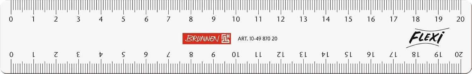 Brunnen Flexi Liniaal 20 cm Transparant - Set van 10