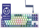GXTrust Xyra - Mechanisch Gaming Toetsenbord - TKL - Creamy Lineaire LEOBOG Seiya Switches - Full RGB Verlichting - QWERTY US - Wit