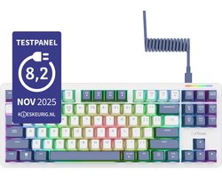 Trust GXT 872 Xyra - Mechanisch Gaming Toetsenbord - TKL - Creamy Lineaire LEOBOG Seiya Switches - Full RGB Verlichting