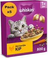 Whiskas Kattenbrokken - Adult 1+ - Adult - Kip - doos 5x800g