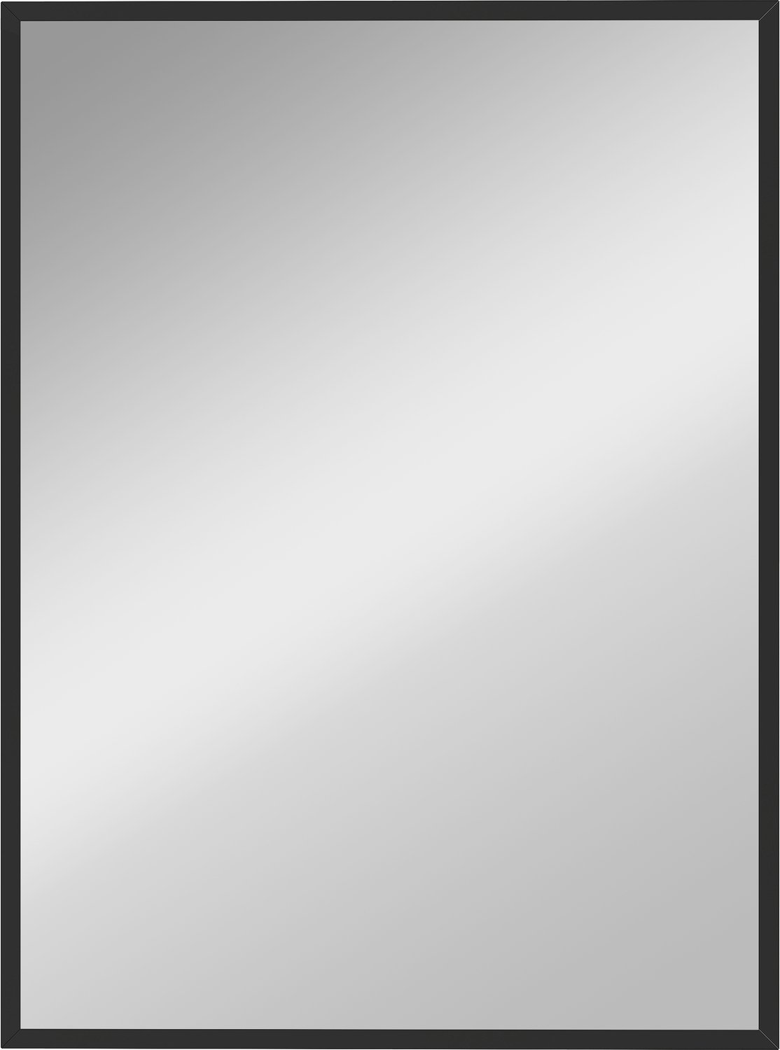 Homona Wandspiegel - Rechthoekig - Met MDF-frame - Horizontaal en verticaal monteerbaar - 76,2 x 101,6 cm - Zwart