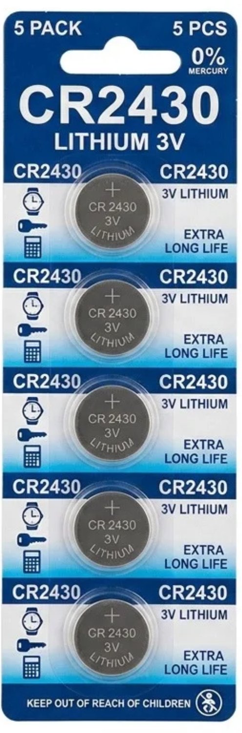 CR2430 Knoopcel Batterij 3V Lithium – Per 5 Stuks
