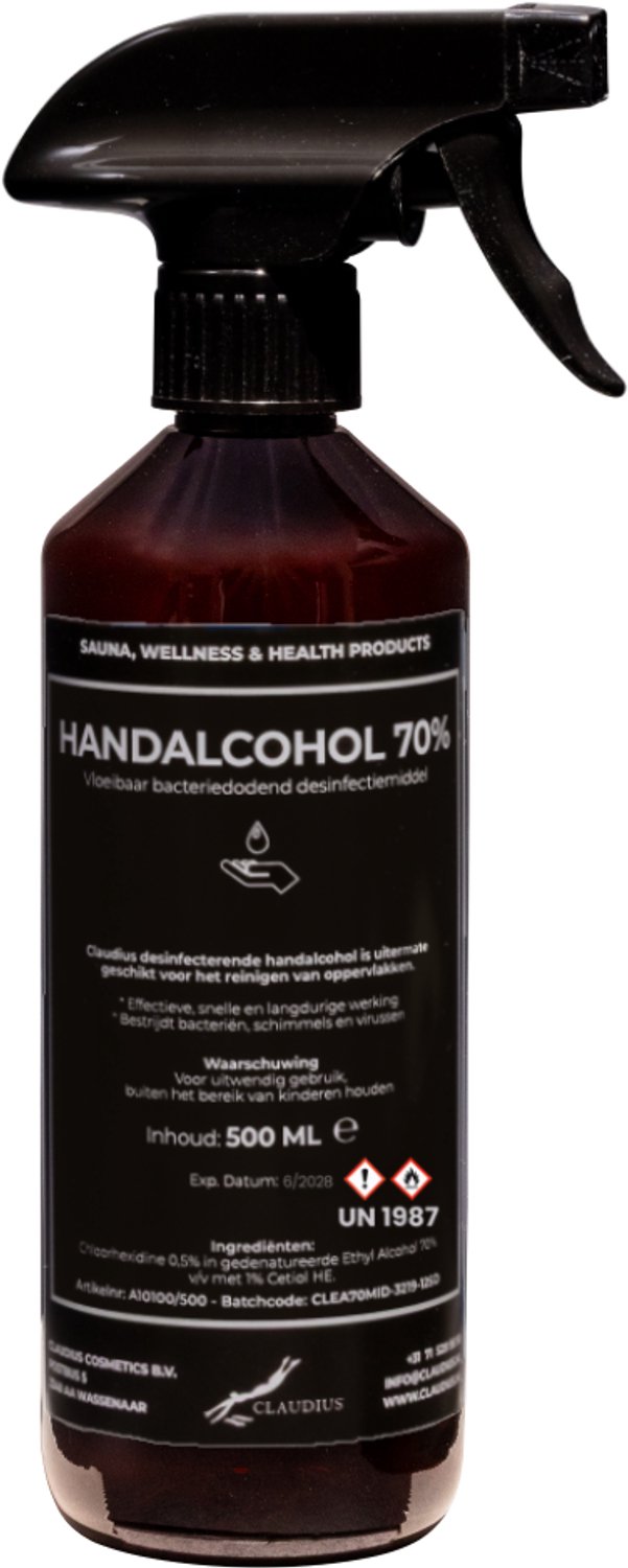 Handalcohol spray 70% - 500 ml met spraykop