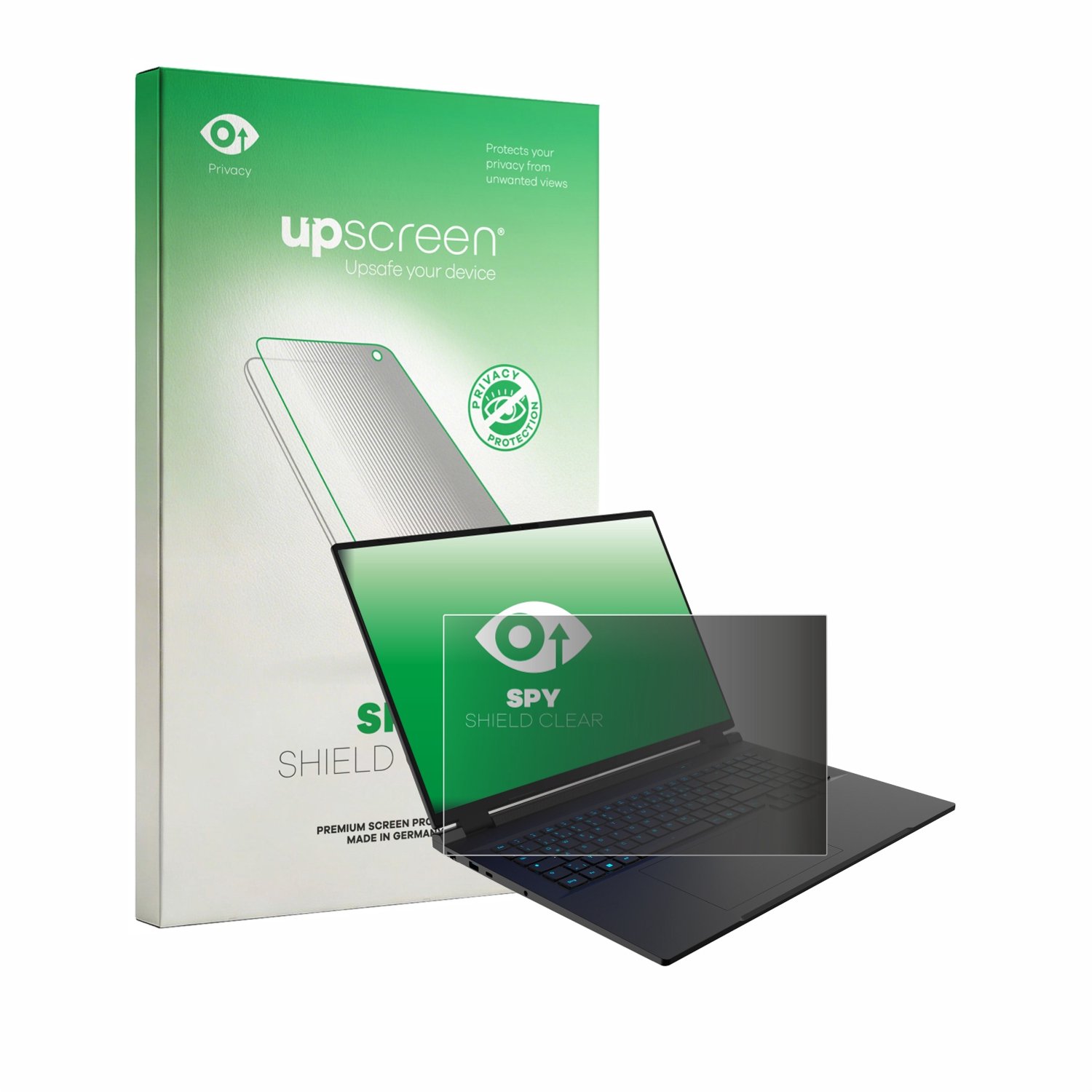 upscreen - privacy screenprotector voor Captiva Entry Gaming I10-4468GE 18" - Folie Beschermfolie Blauwlichtfilter