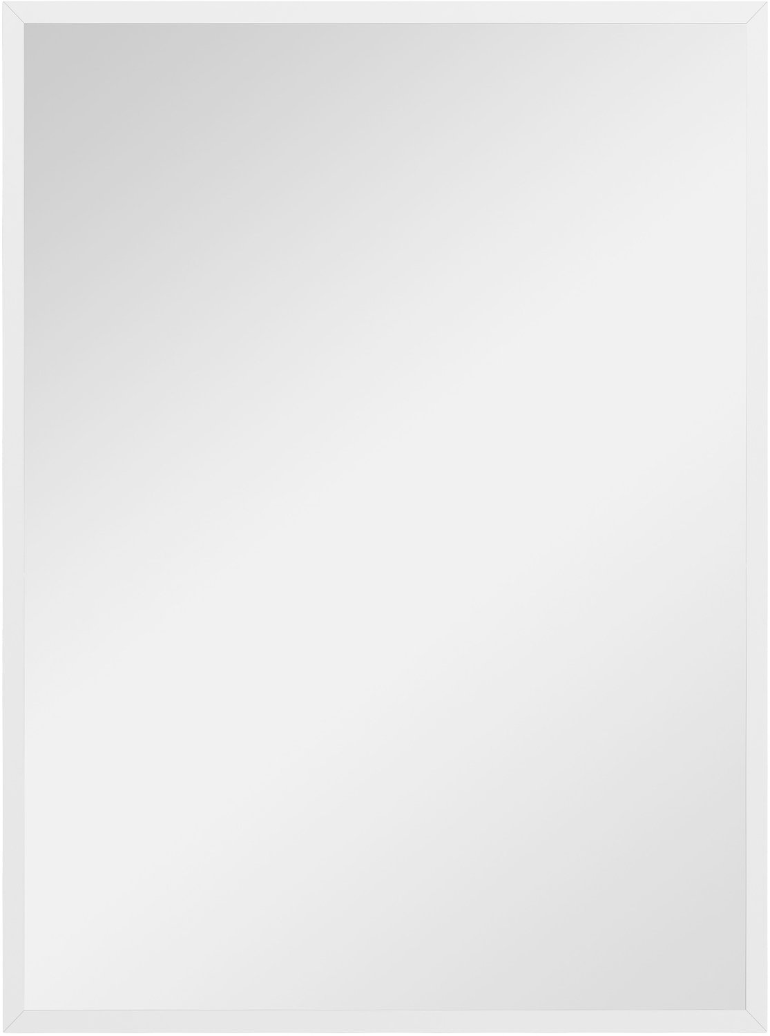 Homona Wandspiegel - Rechthoekig - Met MDF-frame - Horizontaal en verticaal monteerbaar - 60 x 80 cm - Wit
