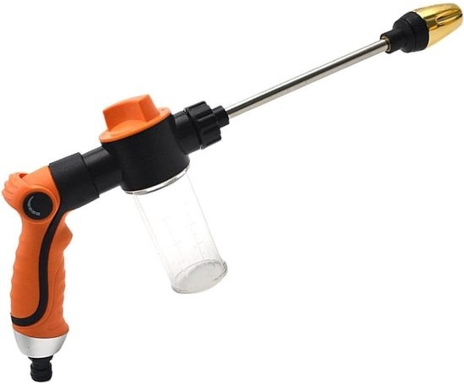 Tuinspuit - Spuitaccessoire voor hogedrukreiniger - Buitenreiniging - Drukverhogende technologie - 38.5 x 18 x 5 cm - Geel zwart
