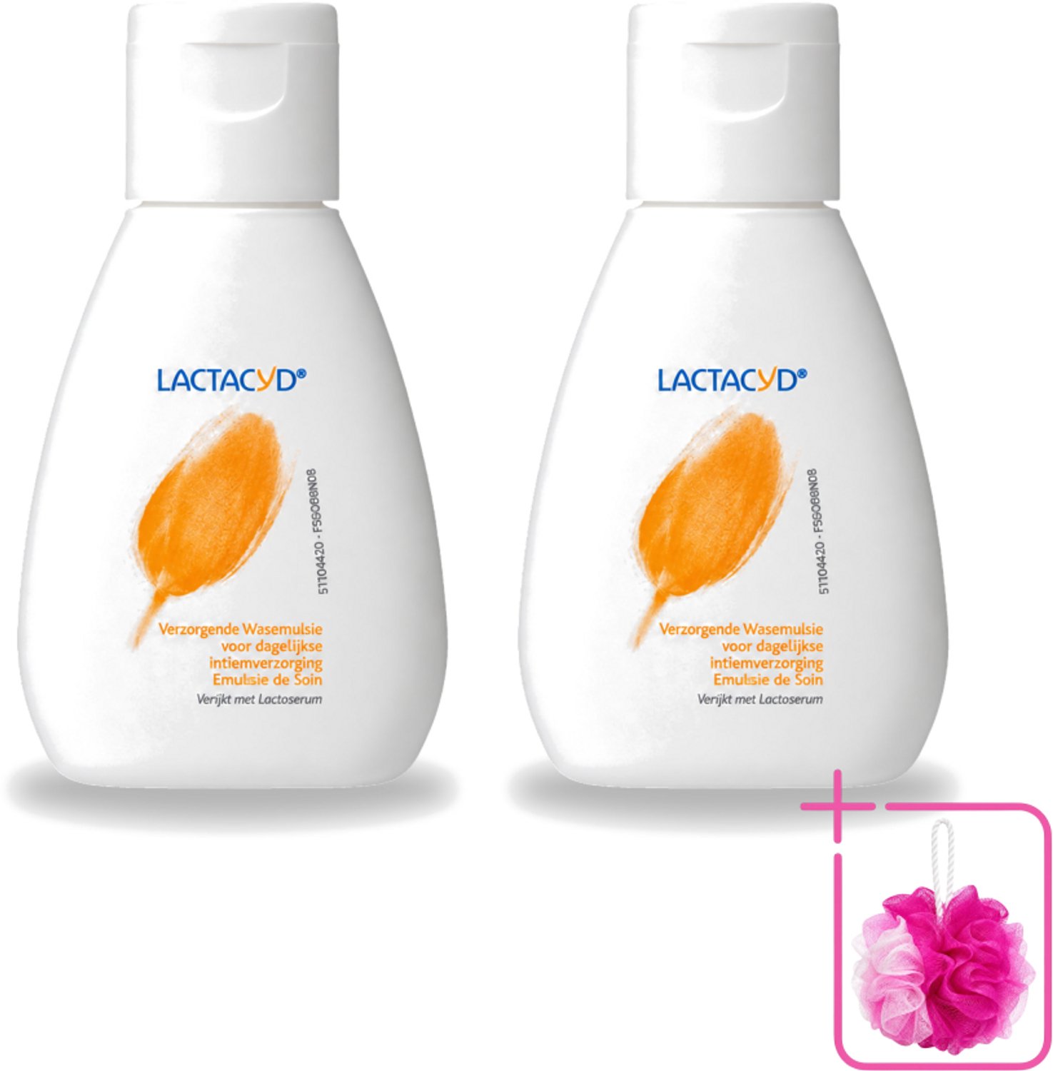 2 x Lactacyd – Verzorgend – Mild en pH-vriendelijk – 50 ml - Bulkverpakking - Intieme verzorging - Douchemop - Wasemulsie