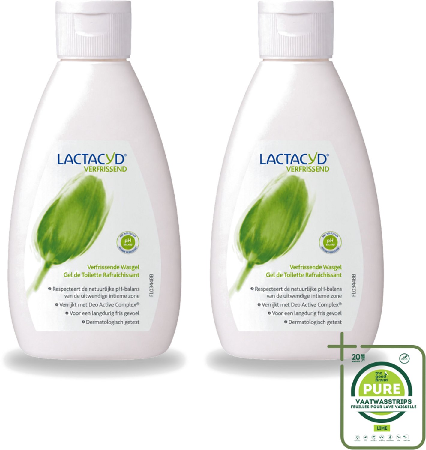2 x Lactacyd – Verfrissende Wasgel - 200 m - Grootverpakking - Vaatwasstrips - Intieme Wasgel - Frisse Intieme Wasgel - Menthol Wasgel - Geurvervoegende Wasgel - Intieme Verzorging