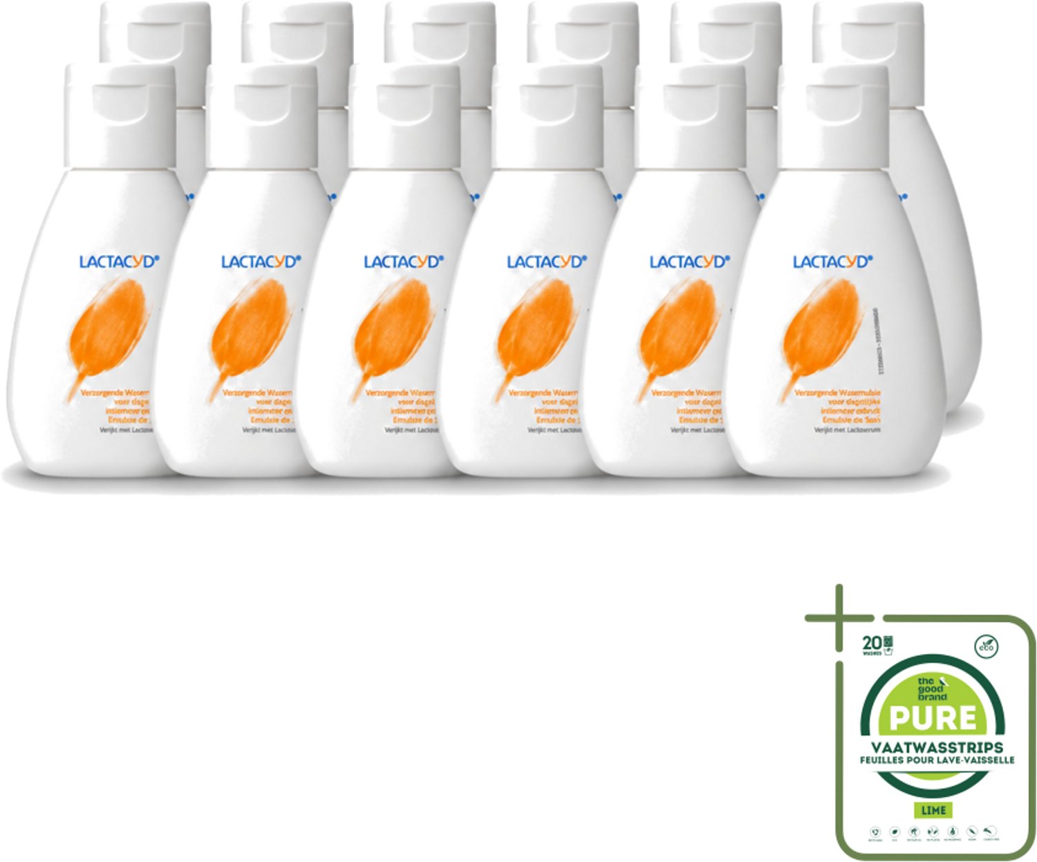 12 x Lactacyd – Verzorgend – Mild en pH-vriendelijk – 50 ml - Grootverpakking - Vaatwasstrips - Intieme Verzorging - Wasemulsie - Natuurlijke Balans - PH-vriendelijk - Droogheid