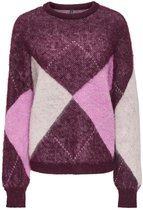 ONLY - ONLNOEME LIFE LS JQ O-NECK NOOS KNT Dames Trui