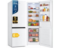 Heinner HCNF-HM293INVE++ Koel-vriescombinatie 293 L – No Frost – Inverter Compressor – Elektronische Bediening met Instelbare Thermostaat – Omkeerbare Deur – Wit – 5 Jaar Garantie