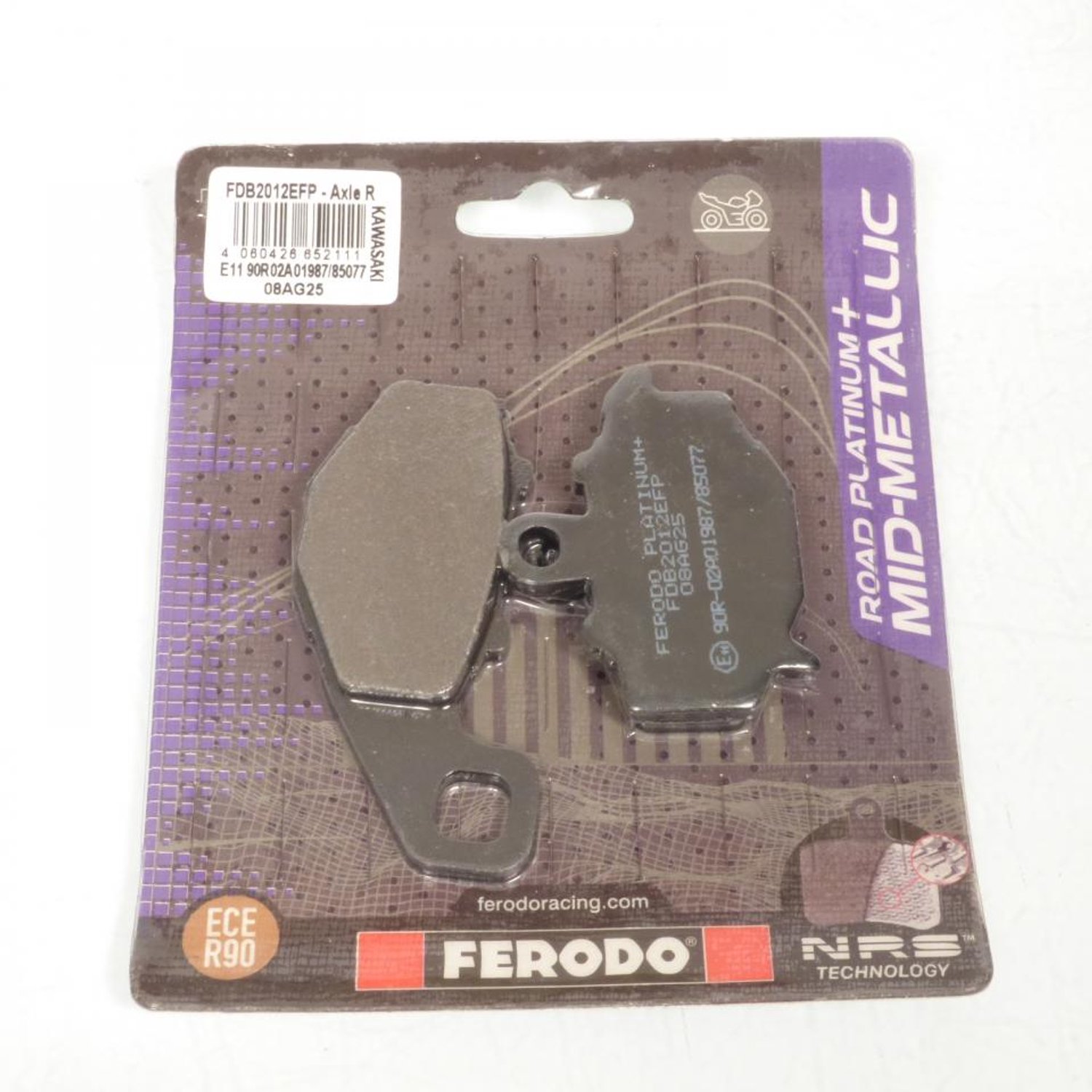 Remblokken Ferodo voor tweewieler ER650AAA/ER650AAD / achteraan / FDB2012EFP Nieuw
