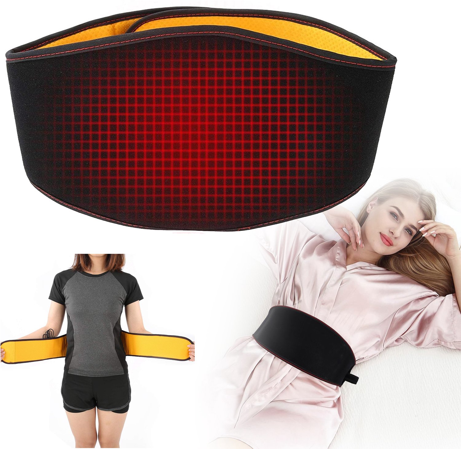 Verwarmingsriem Voor Onderrug - Verwarmingskussen Voor Onderrug - Elektrisch Verwarmde Rugbrace-Wrap - Lage Rugpijn Warmer