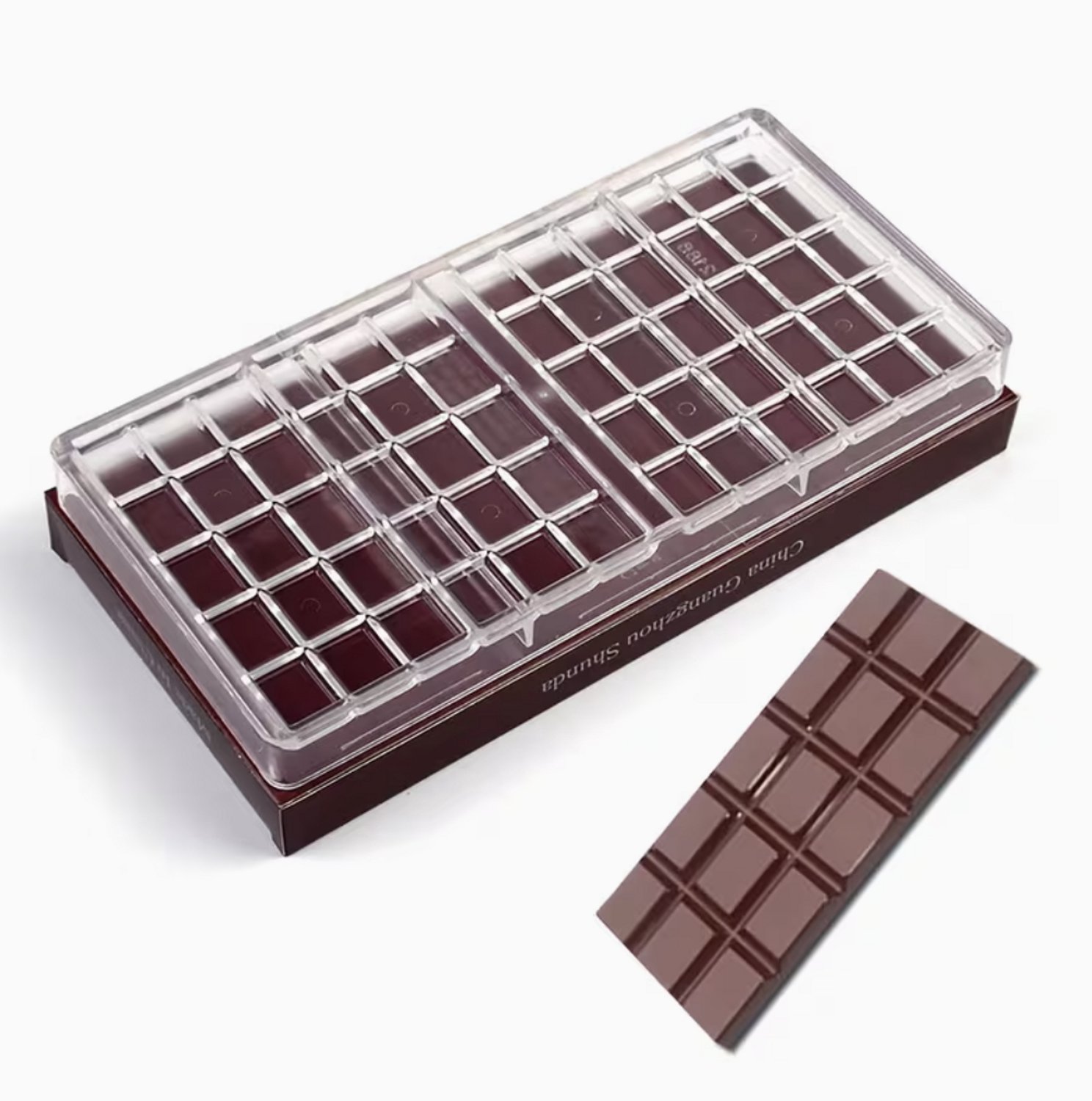 Chocolade vorm - Chocolade reep - Chocolade Mal - Mallen Bonbonvorm Vorm - Chocolademal Callets Vormen - Grote Vierkanten