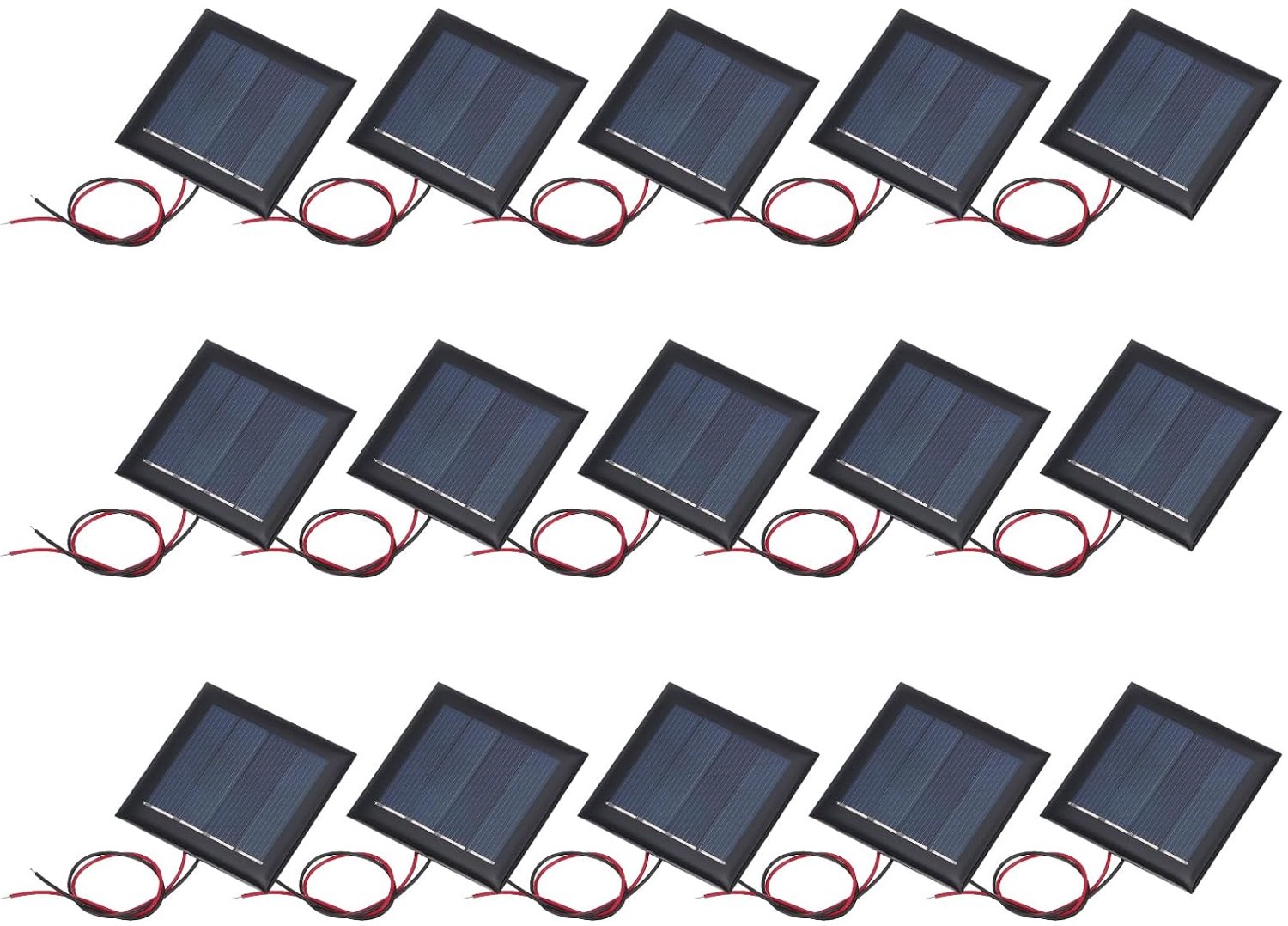 Miniatuur Zonnepanelen 54mm x 54mm - Polykristallijn - 15 Stuks - Voor Elektrische Speelgoedprojecten - Homevero