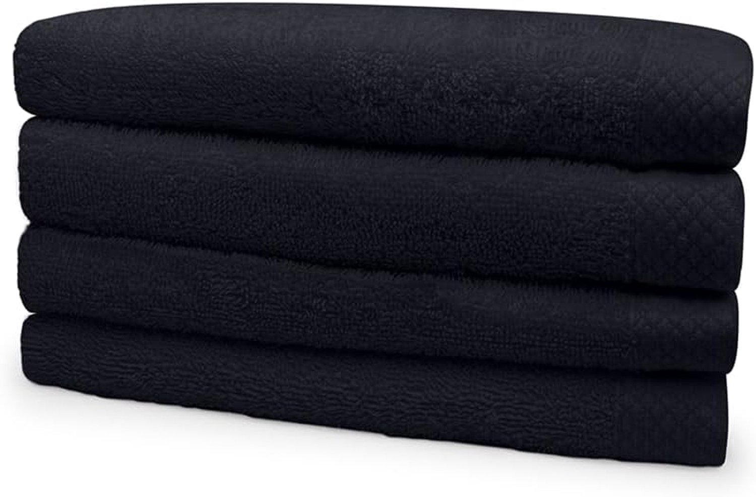 Terrydoek 50x100cm - zwart - set van 4 - 100% katoen - hoogwaardig comfort - Homevero