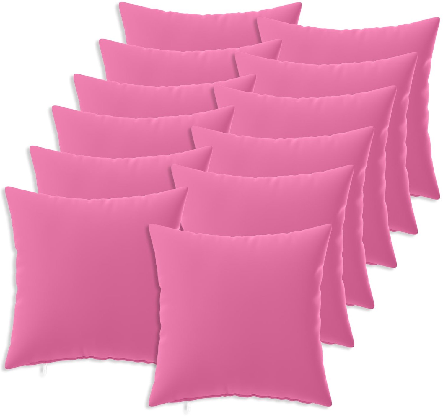 vidaXL Dekenkussen - 12 - st - HEERLEN - Roze - 50 - x - 50 - cm - Polyester
