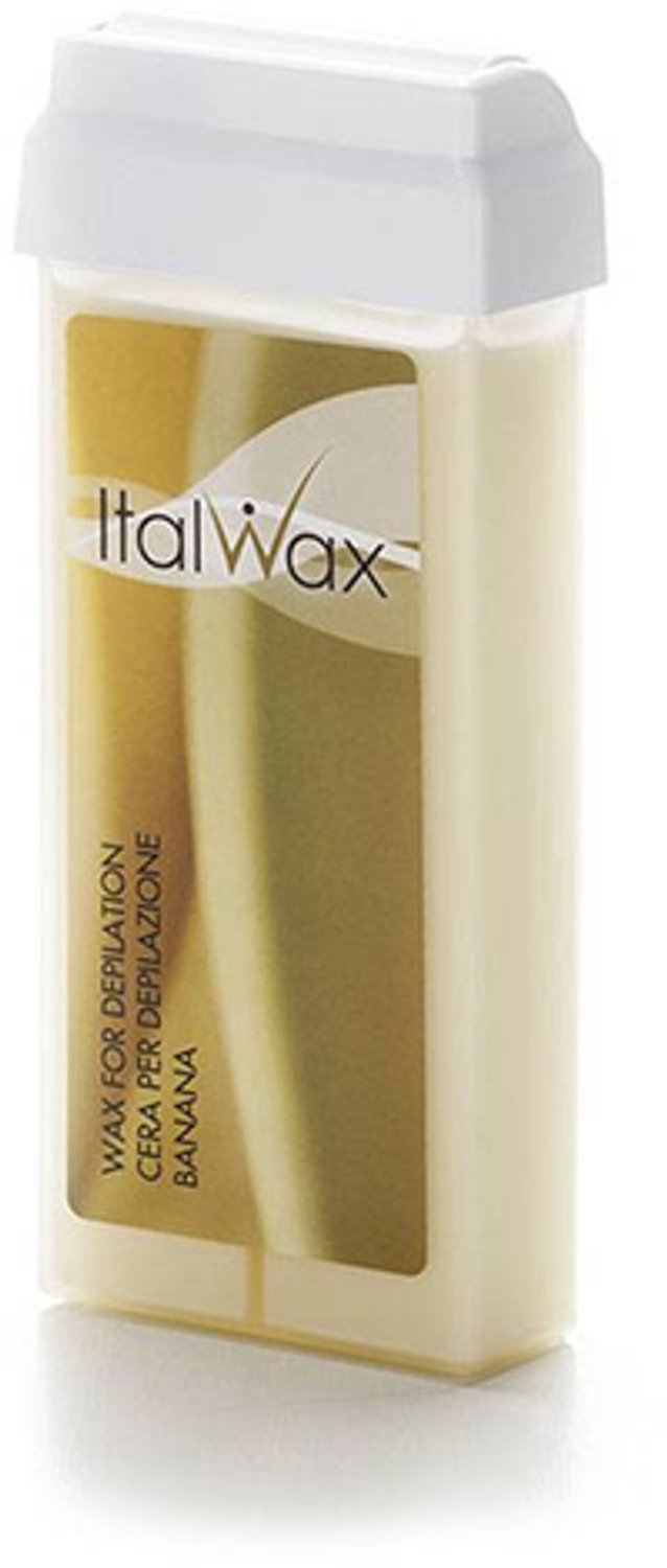 ItalWax Bananen Hars 100ml - Depilatiewaxpatroon - Roll-on Hars - Voor Professioneel En Thuisgebruik - Met Bananengeur
