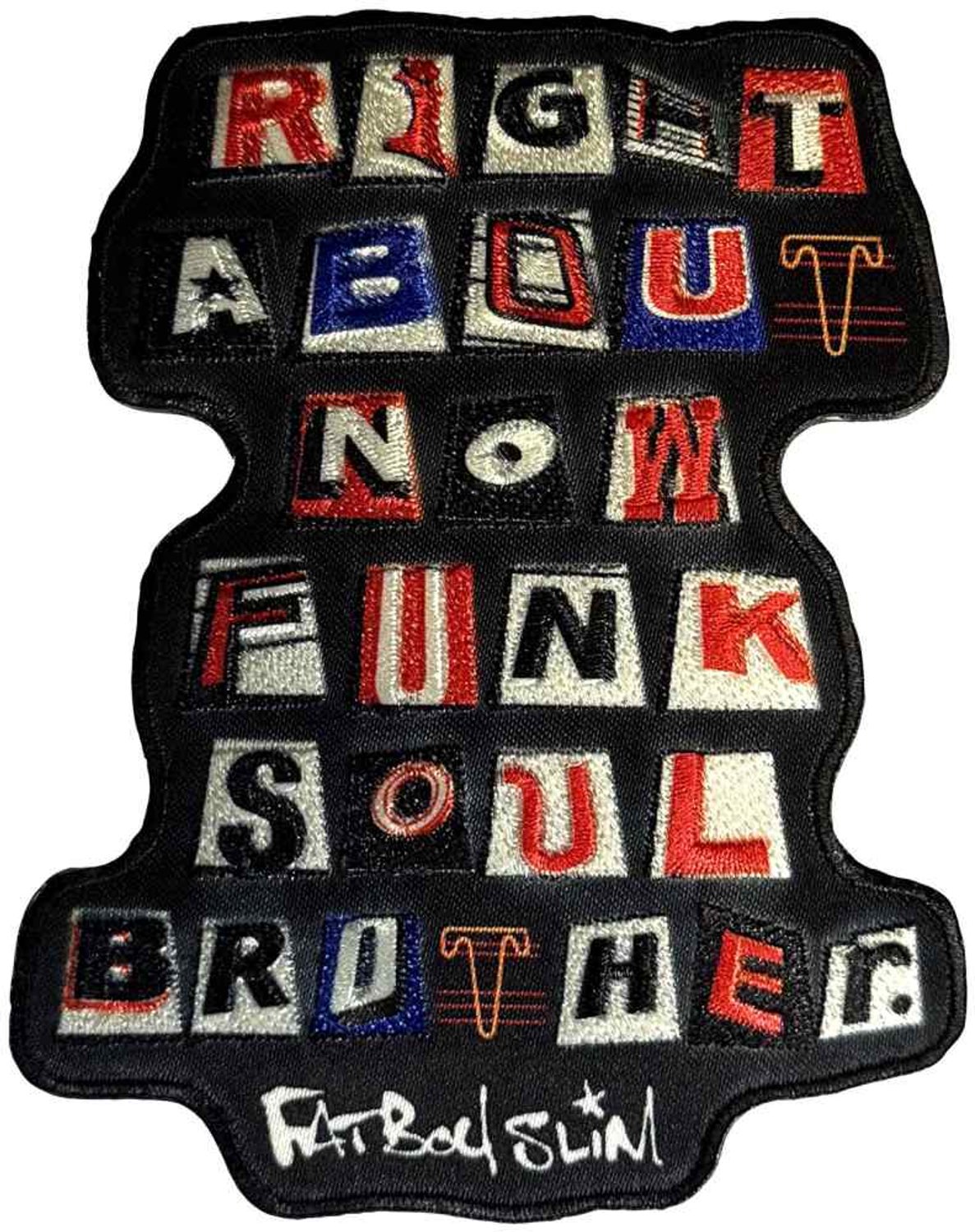 Fatboy Slim - Funk Soul Brother Patch - Zwart/Multicolours