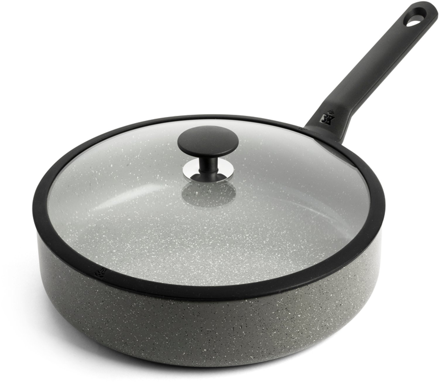 Bol.com BK Granite Ceramic keramische hapjespan 28cm – 4.2l – inductie hapjespan – met deksel – ovenbestendig tot 160 graden – k... aanbieding