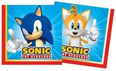 Vegaoo - 20 papieren servetten Sonic 33 x 33 cm